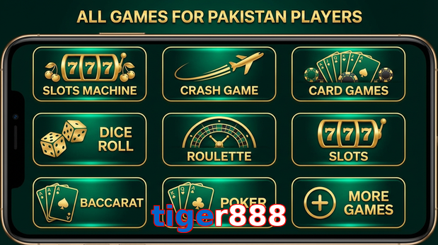 Main screen of Tiger888 games page for PK players